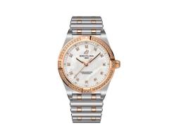 Breitling Chronomat Stainless Steel amp 18k Red Gold 28mm Ladies Watch Mother Of Pearl