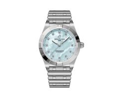 Breitling Chronomat 28mm Ladies Watch Blue Mother Of Pearl