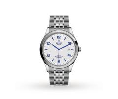 Tudor 1926 41mm Mens Watch Steel Case Opaline and Blue Dial
