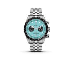 TUDOR Black Bay Chrono Flamingo Blue Manufacture Calibre MT5813 COSC 41mm steel case