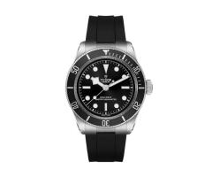 Tudor Black Bay 41mm steel case black rubber strap