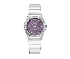 ExDisplay Omega Constellation 28mm Quartz Ladies Watch Purple