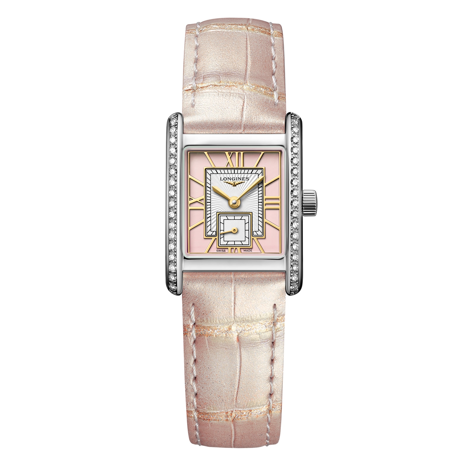 ExDisplay Longines Mini DolceVita 215mm X 29mm Quartz Ladies Watch Pink