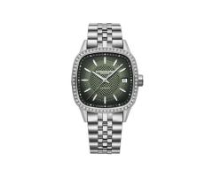 Raymond Weil Freelancer Automatic 34mm x 34mm Ladies Watch Lab Grown Diamonds Green