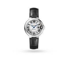 Ballon Bleu De Cartier Watch 33mm Automatic Movement Steel Leather