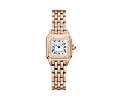 Panthegravere De Cartier Watch Small Model Quartz Movement Case In Rose Gold
