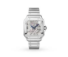 Santos De Cartier Watch Large Model HandWound Mechanical Movement Steel