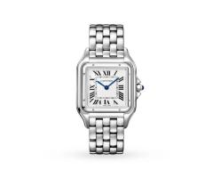 Panthegravere De Cartier Watch Large Model Quartz Movement Steel