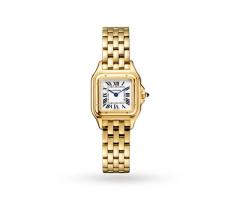 Panthegravere De Cartier Watch Small Model Quartz Movement Yellow Gold
