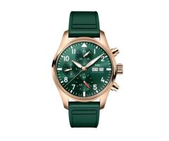 IWC Pilot Chronograph 41mm Mens Watch Green