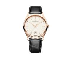 JaegerLeCoultre Master Ultra Thin Date 39mm Mens Watch Cream