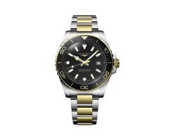 Longines HydroConquest Quartz 42mm Mens Watch BiColour Black