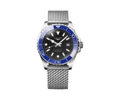 Longines HydroConquest 42mm Mens Watch Black Mesh