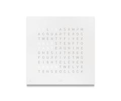 QLOCKTWO EARTH 45 Stainless Steel White Pepper Wall Clock Cover
